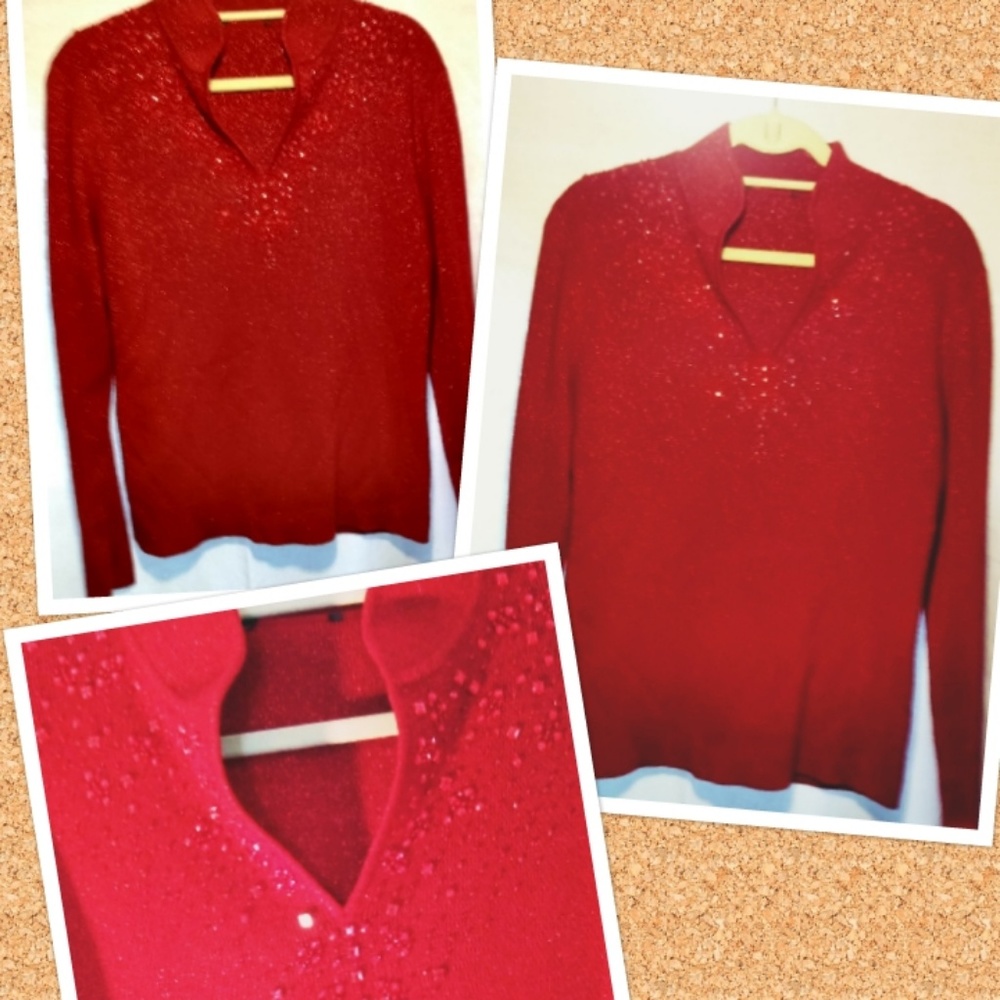 Red Sparkling Sweater